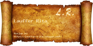 Lauffer Rita névjegykártya